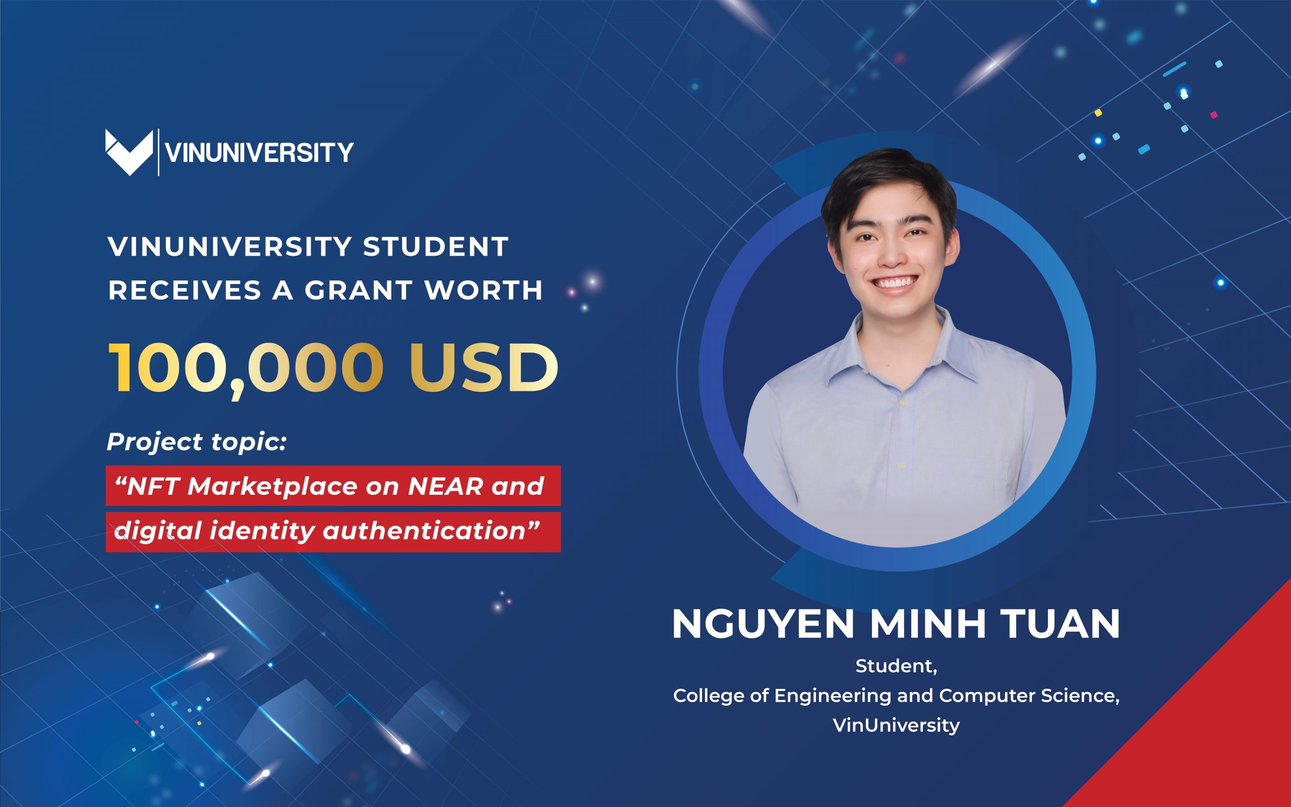 VinUniversity Student Receives a Grant Worth 100,000 USD to Implement a Blockchain Project