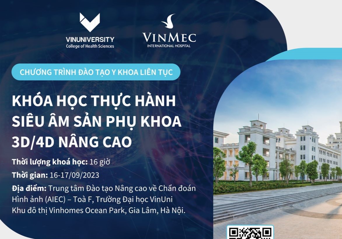 Khóa đào tạo liên tục “Thực hành siêu âm sản phụ khoa 3D/4D nâng cao”